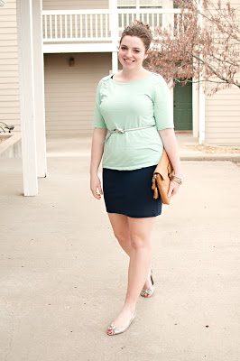 Mint and blue dress