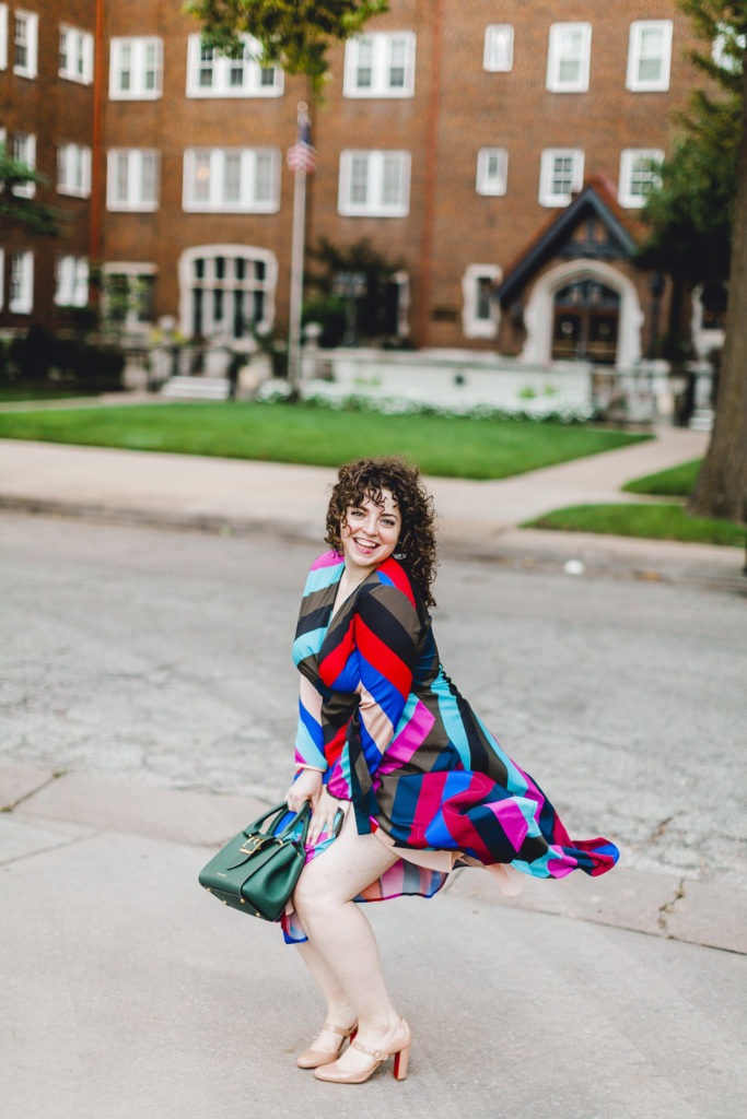What to Do When You're Feeling Stuck | rainbow wrap dress
