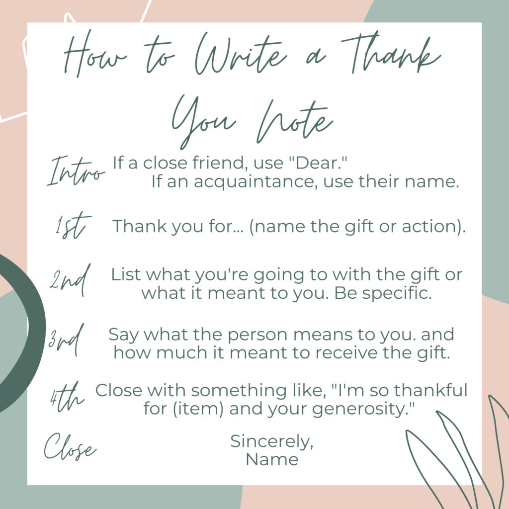 How to write a thank you note complete with examples and a helpful timeline! 